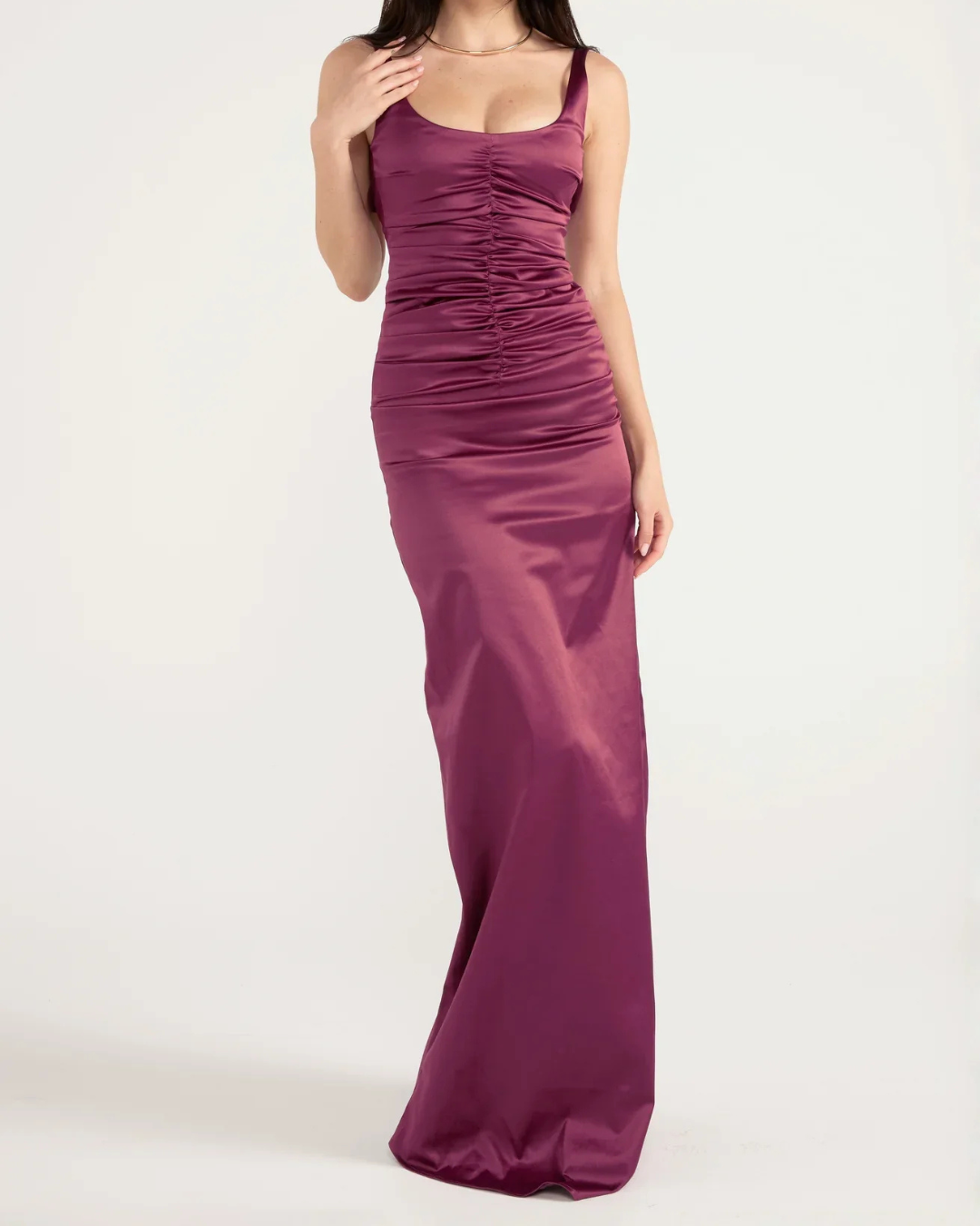 Ance Gria Atlein Gown - Plum