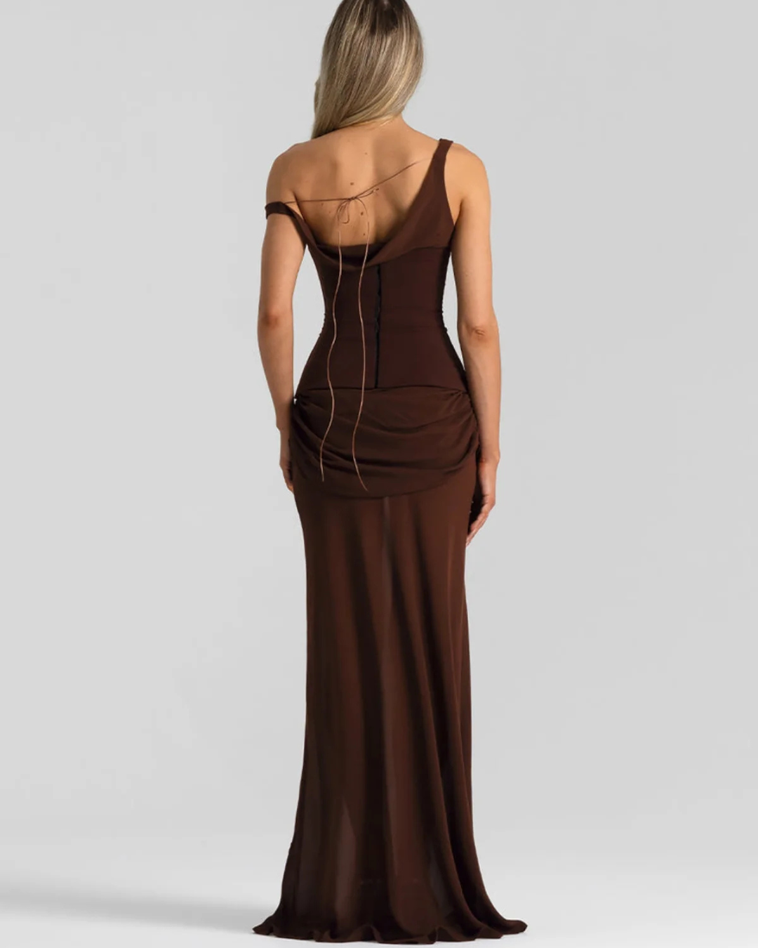 Natalie Rolt Cadence Gown - Espresso