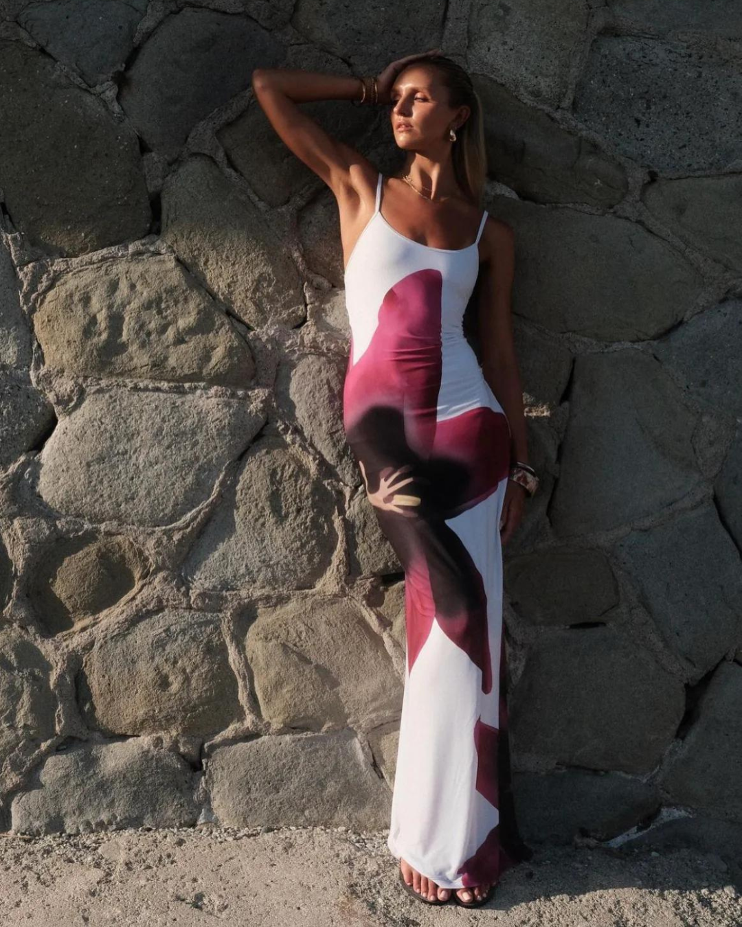 With Harper Lu Slip Dress - Pearl