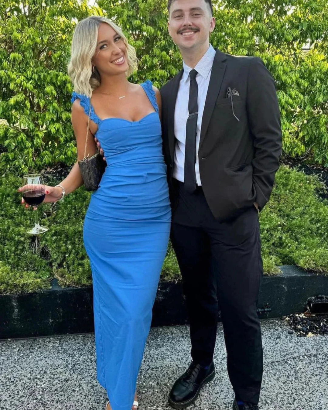 Sir The Label Cobalt Azul Balconette Gown
