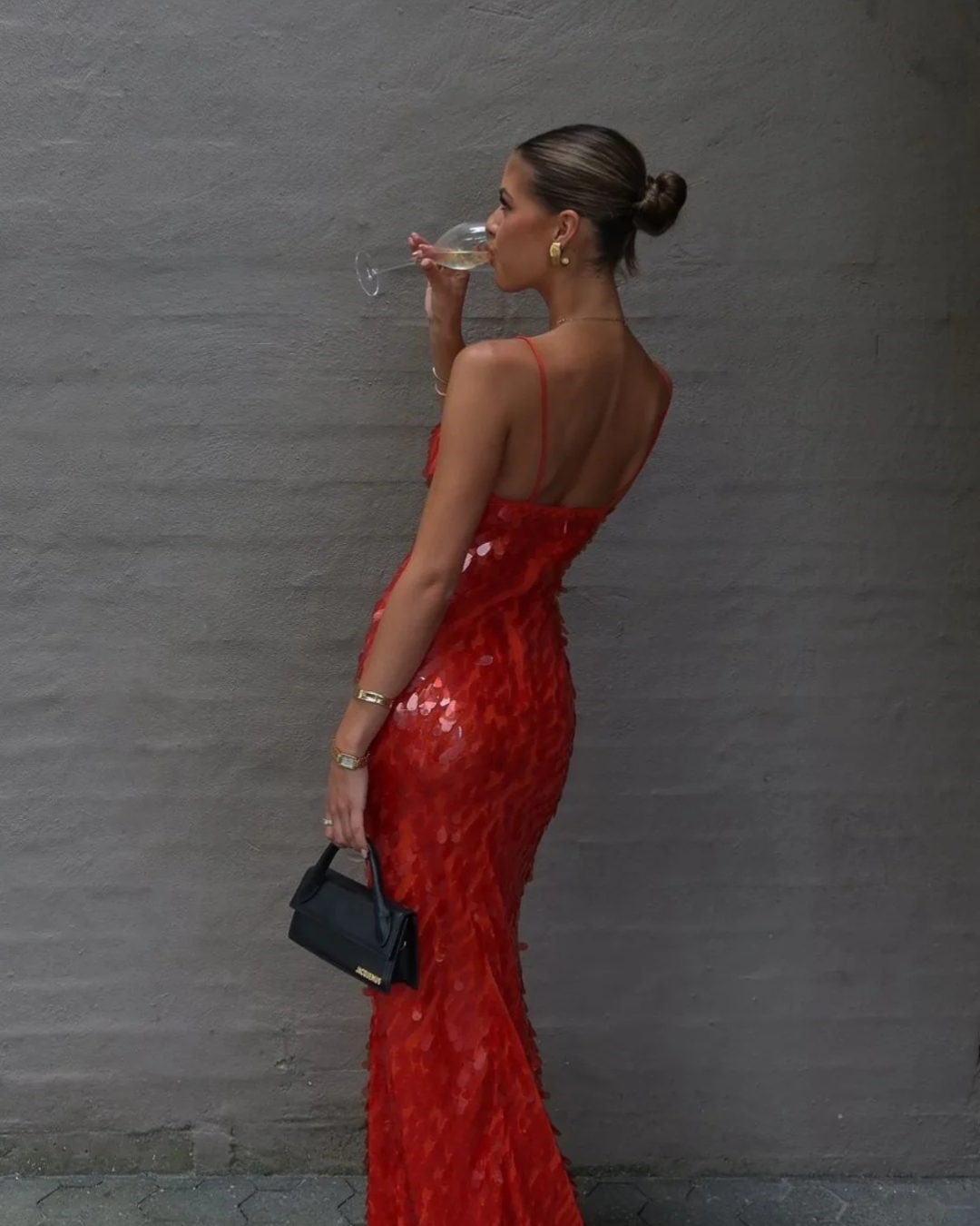 Misha Sapphire Sequin Maxi