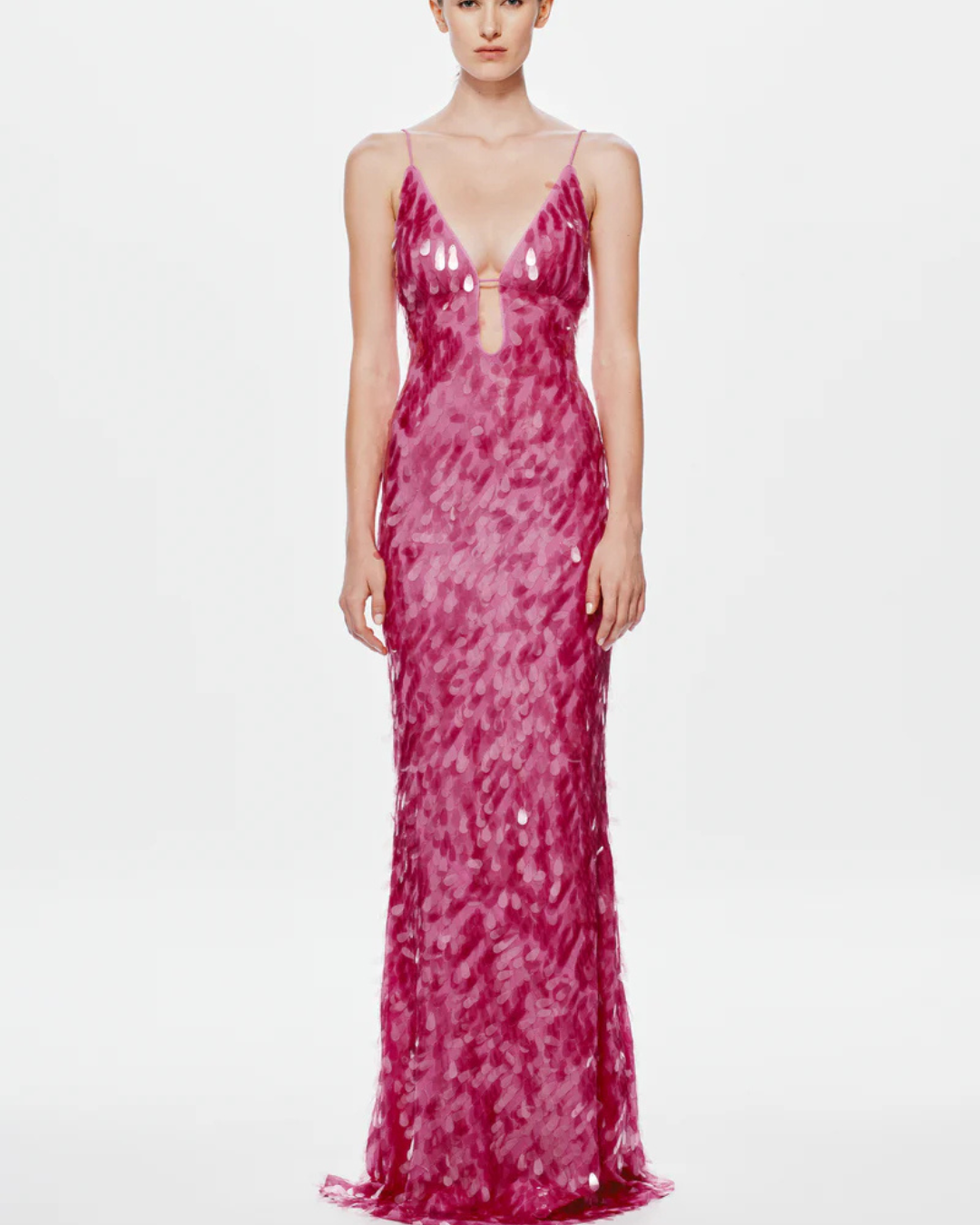 Misha Sapphire Sequin Maxi - Fuschia Pink