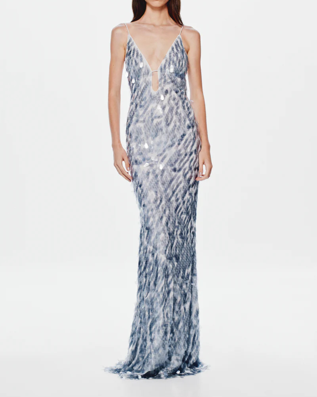 Misha Sapphire Sequin Maxi - Dove Grey