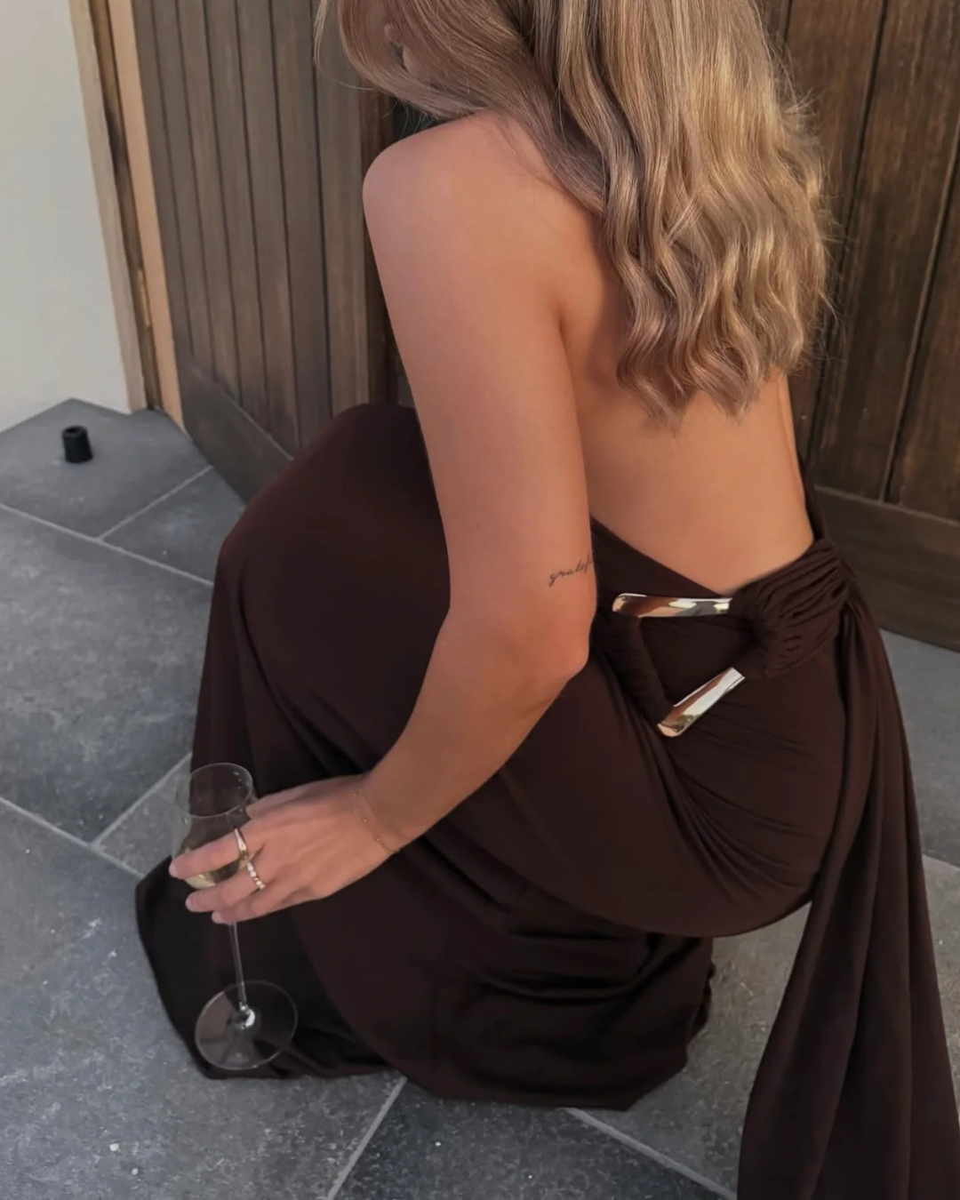 Ance Gria Gaia Gown - Brown