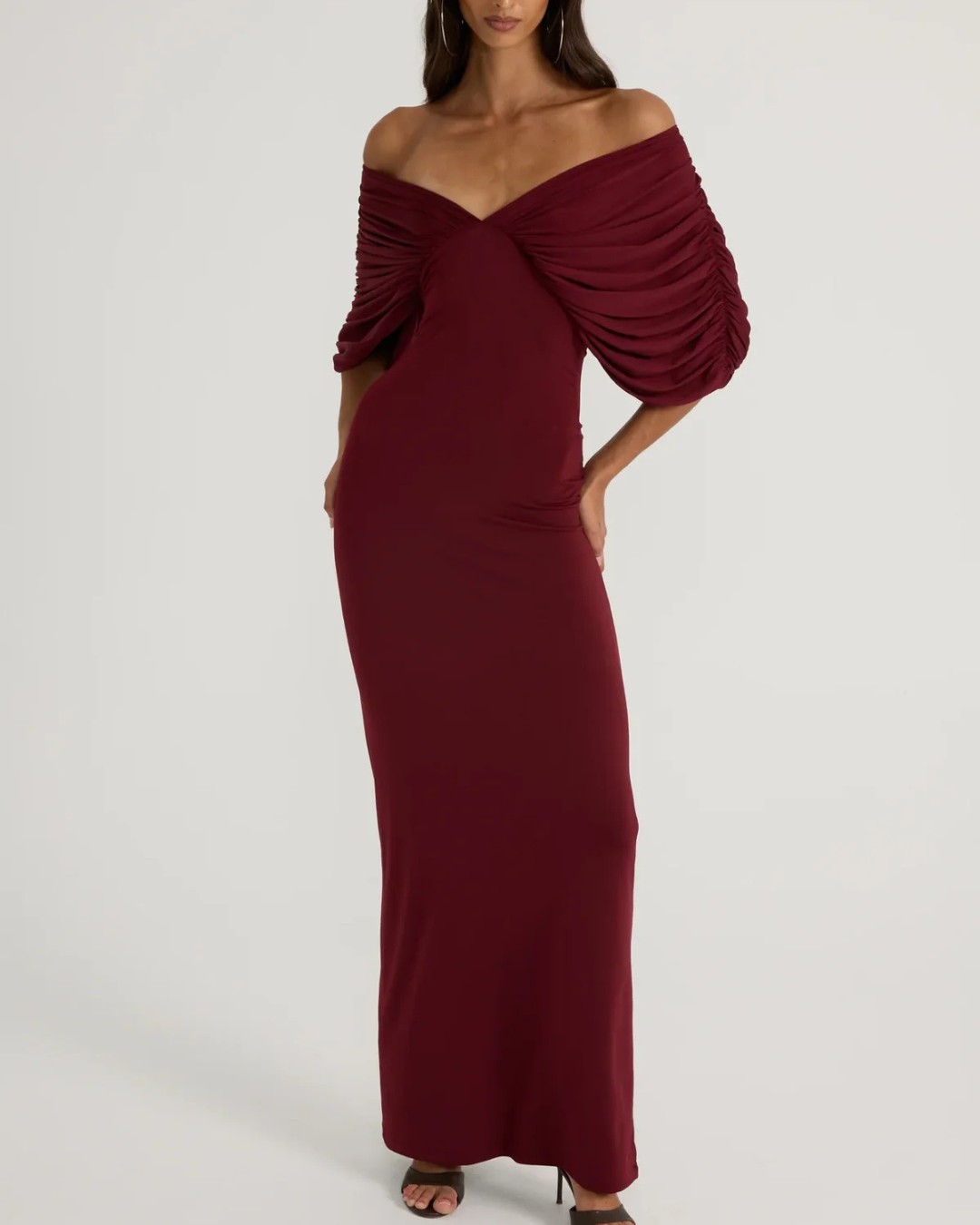 Ance Gria Neve Dress - Burgundy