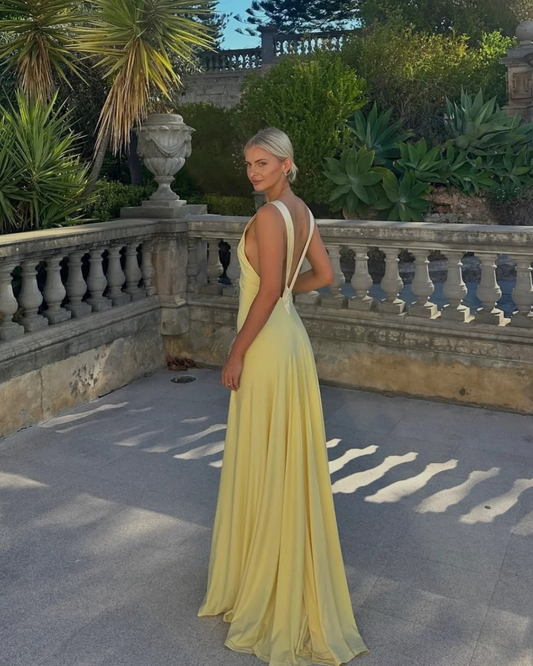 Ance Gria Rosa Gown - Lemon