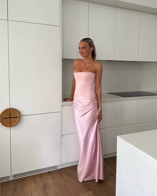 HNTR Huxley Gown - Baby Pink