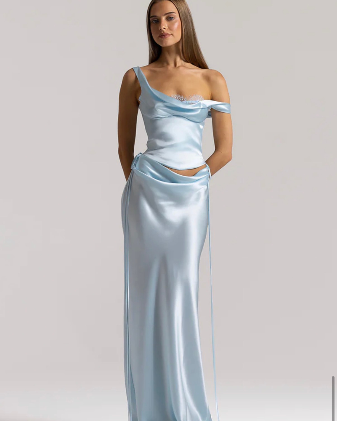 Natalie Rolt Posy Top and Evelyn Skirt - Ice Blue