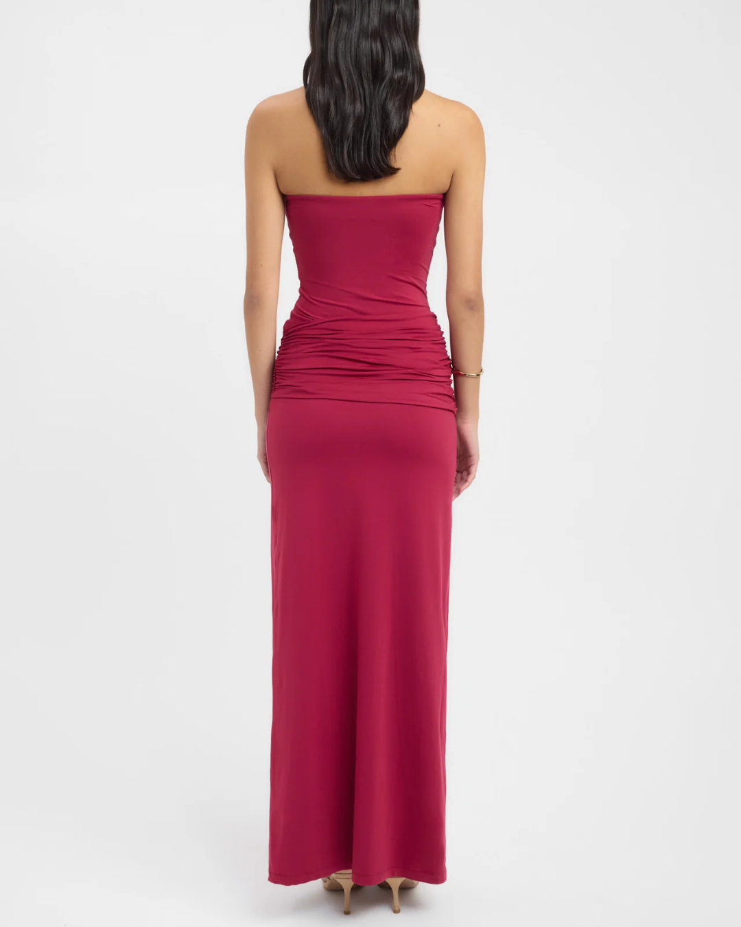 Kookai Torin Trim Maxi Dress - Beet Red