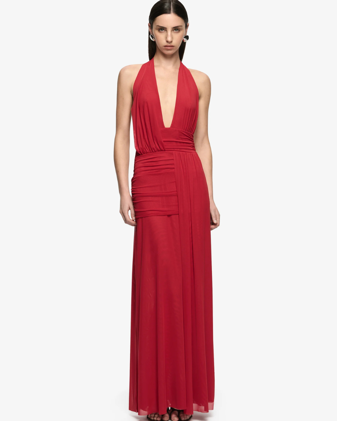 Bec and Bridge Wren Drape Maxi Dress - Ruby Red