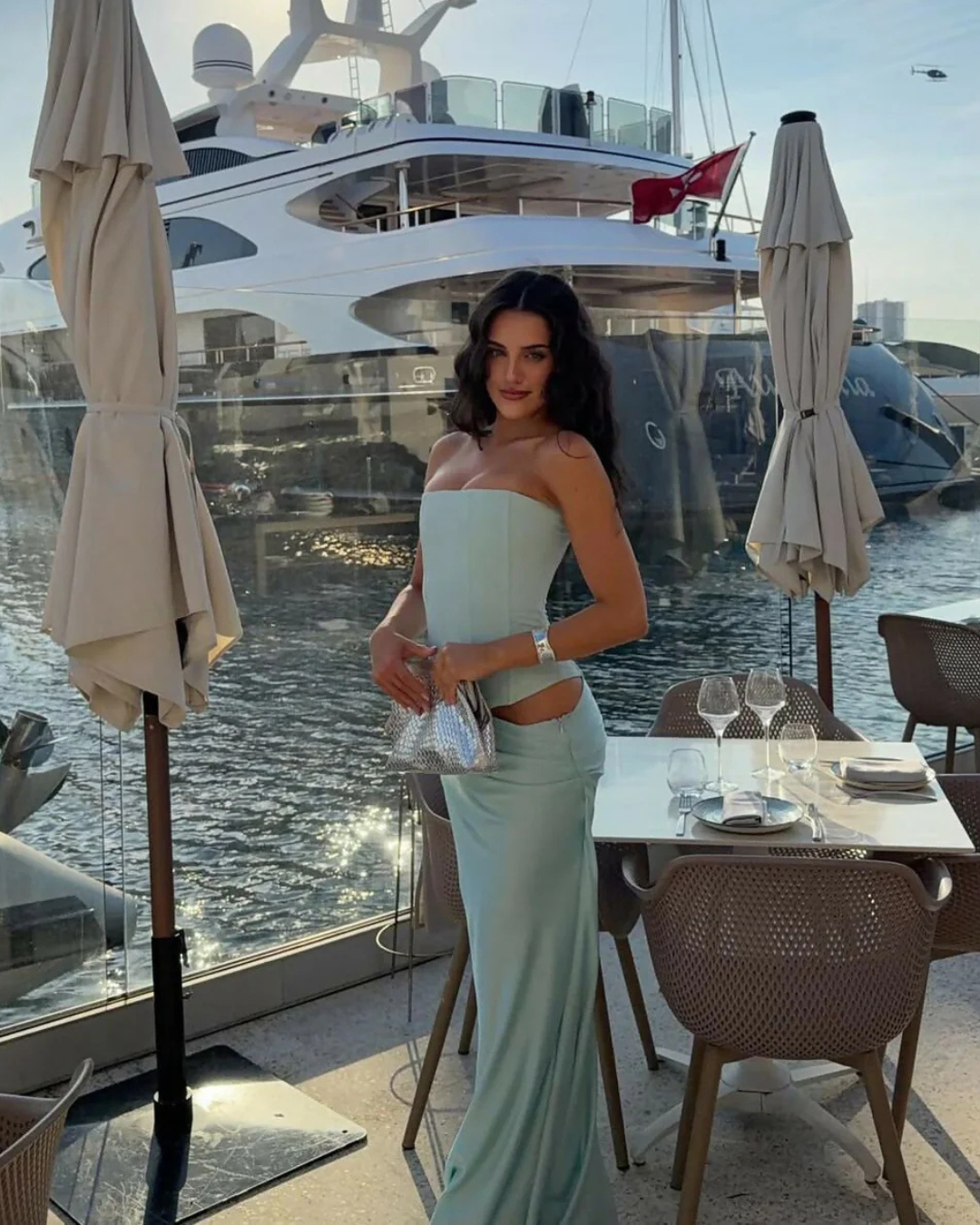 HNTR Huxley Gown - Aqua