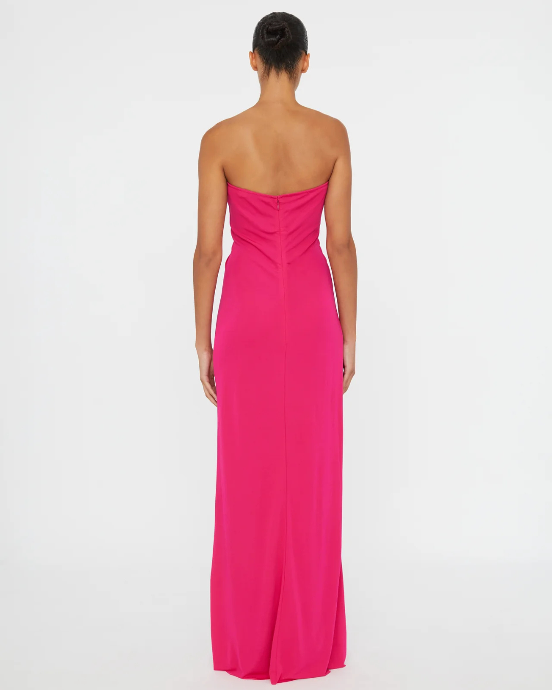 Christopher Esber Arced Palm Strapless Dress - Magenta