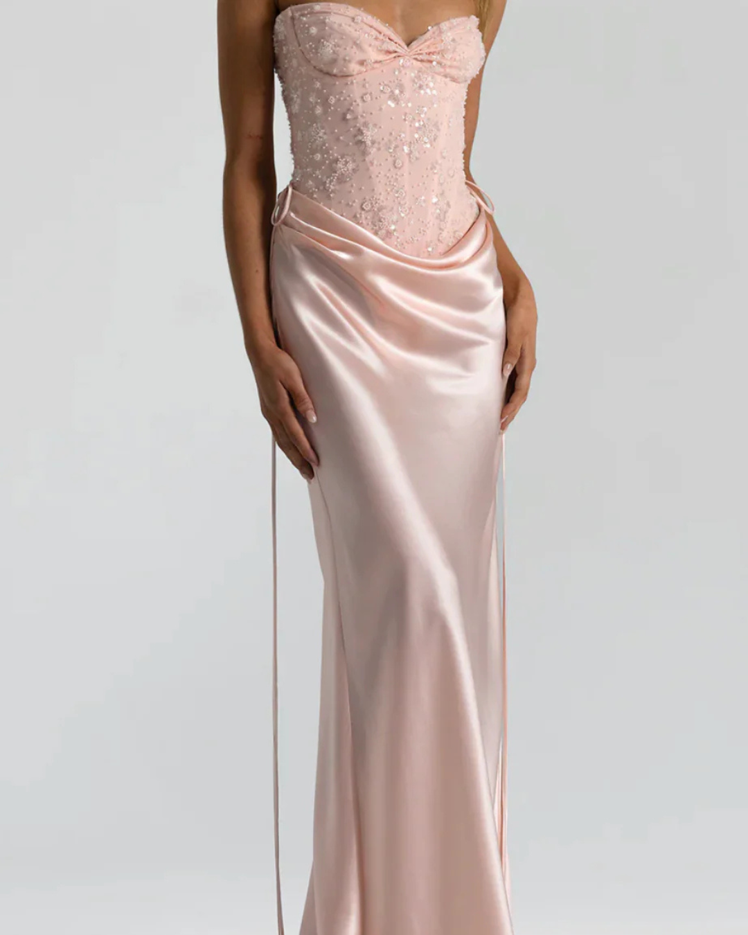 Natalie Rolt Verity Bustier & Evelyn Skirt - Baby Pink