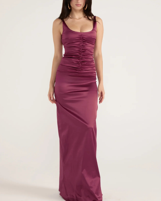 Ance Gria Atlein Gown - Plum