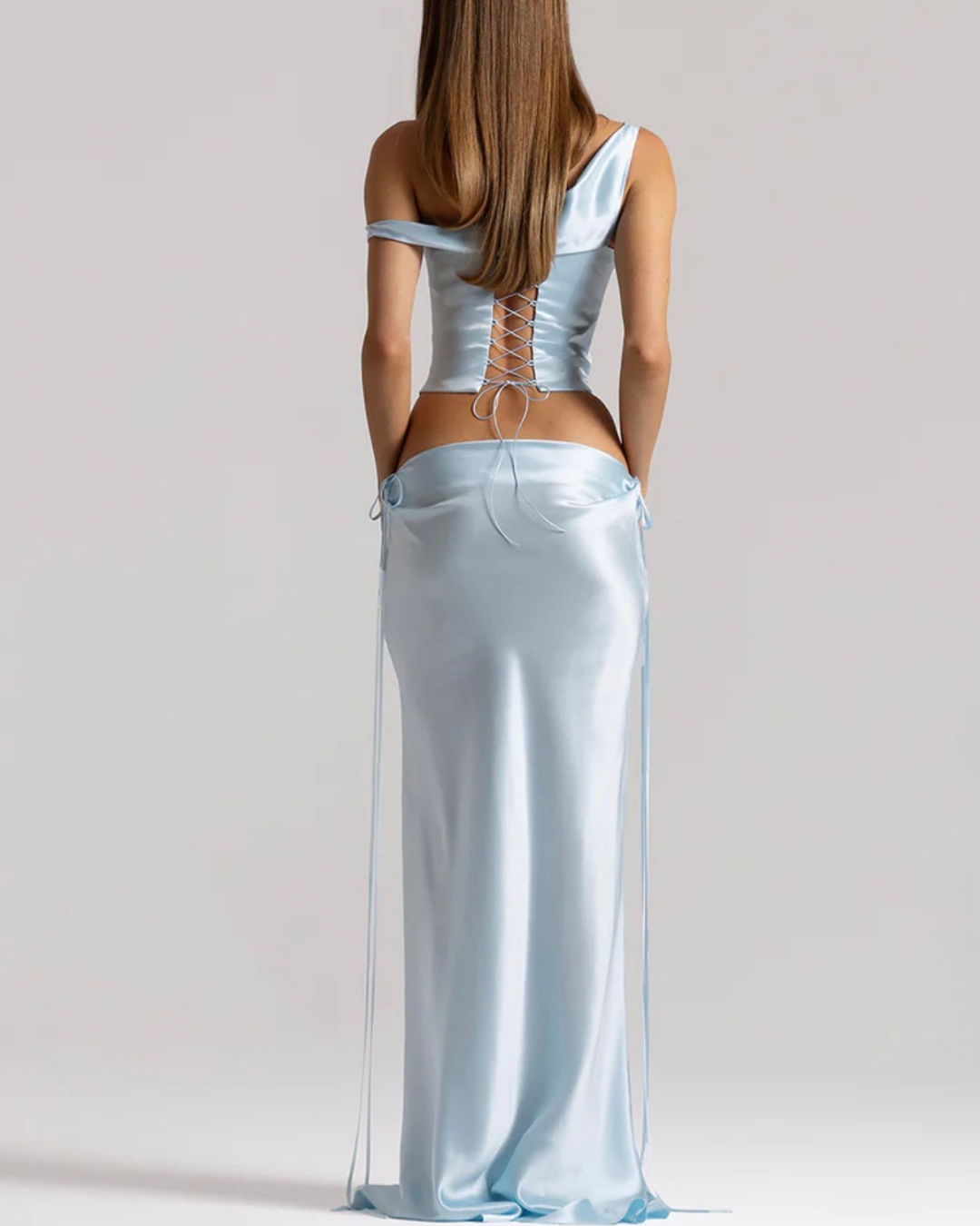 Natalie Rolt Posy Top and Evelyn Skirt - Ice Blue