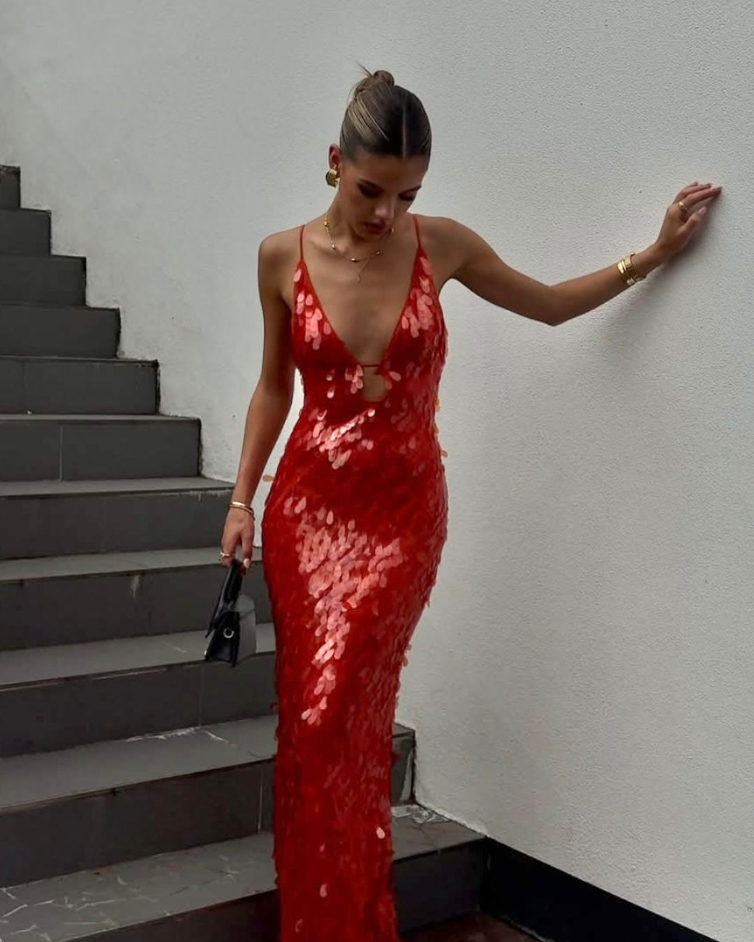 Misha Sapphire Sequin Maxi - Red River Dress Hire Misha Sapphire Sequin Maxi - Red River Dress Hire